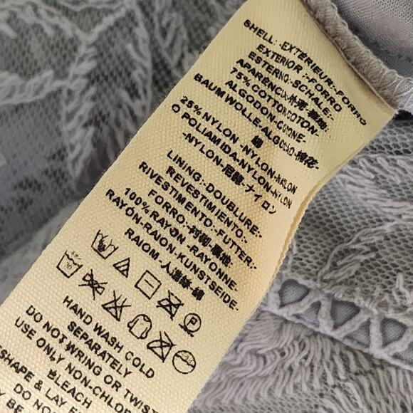 Free People Mountain Laurel Morning Mist Light Blue Intricate Lace Midi Dress - Picture 5 of 6